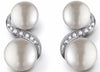 0.06CT DIAMOND & AAA SOUTH SEA PEARL 18KT WHITE GOLD CLASSIC FUN HANGING EARRINGS
