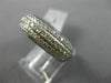 ESTATE WIDE .75CT DIAMOND 14K WHITE GOLD 3D 3 ROW SEMI ETERNITY ANNIVERSARY RING