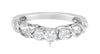 .37CT DIAMOND 14K WHITE GOLD ROUND 3 STONE CRISS CROSS FILIGREE ENGAGEMENT RING