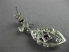 ESTATE LARGE 1.60CT DIAMOND & TOURMALINE 14KT WHITE GOLD FLOWER HANGING EARRINGS