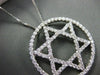 ESTATE EXTRA LARGE 2.68CT DIAMOND 14KT WHITE GOLD STAR OF DAVID PENDANT #ELV15