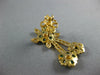 LARGE 1.95CT DIAMOND & AAA EMERALD 18K 2 TONE GOLD MULTI FLOWER HANGING EARRINGS