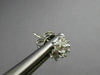 ESTATE .94CT DIAMOND 14KT WHITE GOLD CLASSIC STAR FLOWER CLUSTER EARRINGS #21017