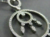ESTATE LARGE 2.10CT DIAMOND 14K WHITE GOLD FLOATING CIRCLE OF LIFE PENDANT #1585