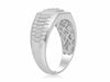 ESTATE .57CT DIAMOND & AAA SAPPHIRE 14KT WHITE GOLD SQUARE HALO ROLEX MENS RING