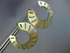 ESTATE LARGE .83CT DIAMOND 14KT YELLOW GOLD ETOILE CIRCULAR OPEN FLAME EARRINGS