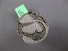 EXTRA LARGE 2.89CT DIAMOND 18KT WHITE & BLACK GOLD 3D FLOWER CIRCULAR FUN RING