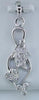 ESTATE .35CT DIAMOND 14KT WHITE GOLD 3D HEART FLOWER INFINITY FLOATING PENDANT