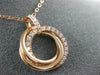 ESTATE 18KT ROSE GOLD 3D CLASSIC CIRCLE OF LIFE INTERTWINING FUN PENDANT