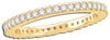 ESTATE 0.5CT DIAMOND 14KT YELLOW GOLD 3D ROUND CLASSIC ETERNITY ANNIVERSARY RING