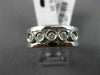 WIDE .23CT DIAMOND 14KT WHITE GOLD 3D ETOILE BEZEL MENS WEDDING ANNIVERSARY RING