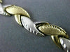 ESTATE 14KT WHITE & YELLOW GOLD 3D CLASSIC FLAT DIAMOND CUT LINK BRACELET #22707