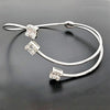 LARGE .77CT DIAMOND 18KT WHITE GOLD ROUND & BAGUETTE SQUARE CUFF BANGLE BRACELET