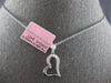 ESTATE .24CT DIAMOND 14KT WHITE GOLD CLASSIC ROUND OPEN HEART FLOATING PENDANT