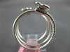 LARGE .40CT DIAMOND 14KT WHITE GOLD 4 LEAF CLOVER FLOWER FLEXIBLE SNAKE FUN RING