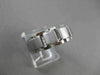 ESTATE 14KT WHITE GOLD MATTE & SHINY BRICK WEDDING ANNIVERSARY BAND RING #23237