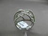 ESTATE WIDE .51CT DIAMOND 18KT WHITE GOLD 3D INFINITY WOVEN CRISS CROSS FUN RING
