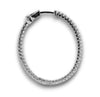 LARGE 1.34CT DIAMOND 14KT WHITE GOLD 3D ROUND INSIDE OUT HOOP HANGING EARRINGS