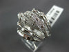 EXTRA LARGE 1.35CT DIAMOND 18KT WHITE GOLD MULTI ROW BAMBOO CRISS CROSS FUN RING