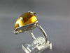 LARGE 13.89CT DIAMOND & AAA CITRINE 14KT WHITE GOLD 3D HEART SHAPE FUN LOVE RING