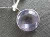 LARGE 14.57CT DIAMOND & AAA AMETHYST 14K WHITE GOLD ROUND BEZEL FLOATING PENDANT