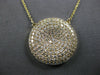ESTATE LARGE 1.69CT DIAMOND 14KT YELLOW GOLD CLASSIC ROUND PAVE LOVE NECKLACE