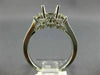 ESTATE WIDE .51CT DIAMOND 14K WHITE GOLD FLOWER SEMI MOUNT ENGAGEMENT RING 22187