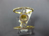 ESTATE LARGE .67CT DIAMOND 18KT TRI COLOR GOLD 3D TRIPLE CIRCLE OF LIFE FUN RING