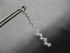 ESTATE 1.50CT DIAMOND 18K WHITE GOLD CRISS CROSS CHANDELIER FUN HANGING EARRINGS