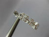 3.69CT DIAMOND 18KT WHITE GOLD ROUND & BAGUETTE INSIDE OUT HOOP HANGING EARRINGS