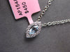 .16CT DIAMOND & AAA AQUAMARINE 14K WHITE GOLD MARQUISE SHAPE HALO LEAF PENDANT