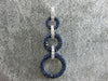 2.16CT DIAMOND & SAPPHIRE 18KT WHITE & BLACK GOLD CIRCULAR JOURNEY LOVE PENDANT