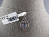 .32CT DIAMOND & AAA SAPPHIRE 18KT WHITE GOLD PRINCESS TEAR DROP FLOATING PENDANT