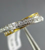 ESTATE .25CT DIAMOND 18KT 2 TONE GOLD CLASSIC 3D CLASSIC CRISS CROSS X LOVE RING
