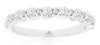 .50CT DIAMOND 14K WHITE GOLD ROUND SEMI ETERNITY LUCIDA WEDDING ANNIVERSARY RING