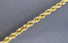 ESTATE 14KT YELLOW GOLD 3D CLASSIC SOLID ROPE DIA CUT BRACELET WITH SAFETY