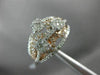 ESTATE WIDE 1.17CT DIAMOND 14KT ROSE GOLD 3D CLASSIC CLUSTER MULTI ROW LOVE RING
