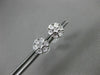 ESTATE .05CT DIAMOND 14KT WHITE GOLD CLUSTER MILGRAIN FLOWER SNOWFLAKE EARRINGS