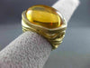 ESTATE LARGE 19.92CT DIAMOND & AAA CITRINE 14KT YELLOW GOLD 3D TIGER DESIGN RING