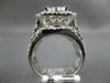EXTRA LARGE 4.39CT DIAMOND 18KT WHITE GOLD 3D ROUND & PRINCESS ENGAGEMENT RING