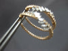ESTATE .95CT DIAMOND 14K ROSE GOLD ROUND & BAGUETTE HUGGIE HOOP HANGING EARRINGS