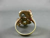 ANTIQUE 1.43CT OLD EURO CUT DIAMOND & AAA RUBY 14K WHITE & ROSE GOLD RING #19961