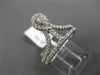 ESTATE WIDE .46CT DIAMOND 18K WHITE GOLD TEAR DROP CLUSTER TRIANGULAR CROWN RING