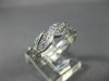 ANTIQUE WIDE .45CT DIAMOND 18K WHITE GOLD FILIGREE ETERNITY SQUARE RING #9416