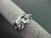 ESTATE WIDE .15CT DIAMOND 14KT WHITE GOLD 3 DIMENSIONAL CIRCULAR FUN RING #15866