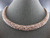EXTRA LARGE 37.02CT PINK DIAMOND 18KT ROSE GOLD CLUSTER COCKTAIL TENNIS NECKLACE