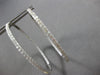 EXTRA LARGE 3.22CT DIAMOND 18K WHITE GOLD ROUND INSIDE OUT HOOP HANGING EARRINGS