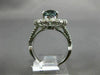 ESTATE LARGE 7.48CT DIAMOND & AAA SAPPHIRE 14KT WHITE GOLD OVAL ENGAGEMENT RING