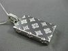 ANTIQUE LARGE .30CT DIAMOND 14KT WHITE GOLD 3D FLORAL PURSE BAG PENDANT #19086