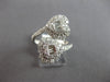 LARGE 1.3CT DIAMOND 14KT WHITE GOLD 3D ROUND & BAGUETTE DOUBLE HEART LOVE RING